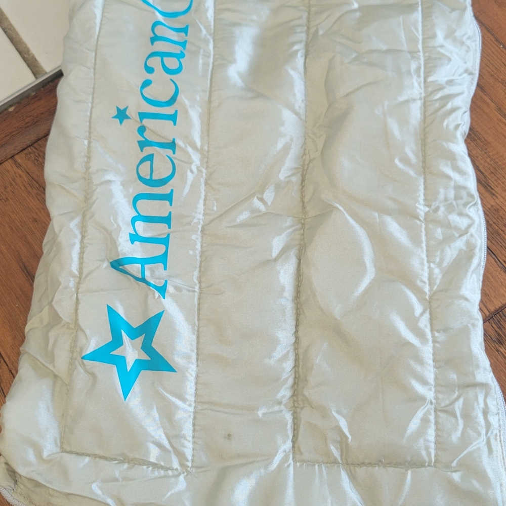 American Apparel Doll Sleeping Bag - Cream and Blue